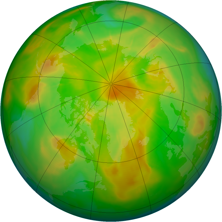 Arctic ozone map for 29 May 2009